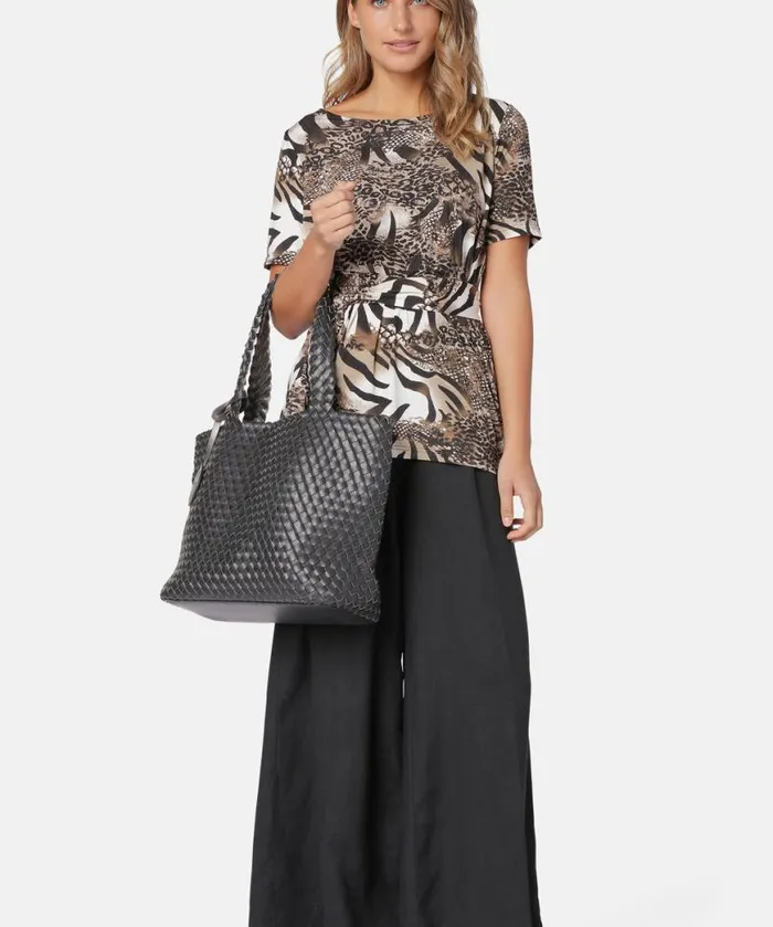Accessories Ilse Jacobsen Bags Tote Bag 8211 Black Gun Metal