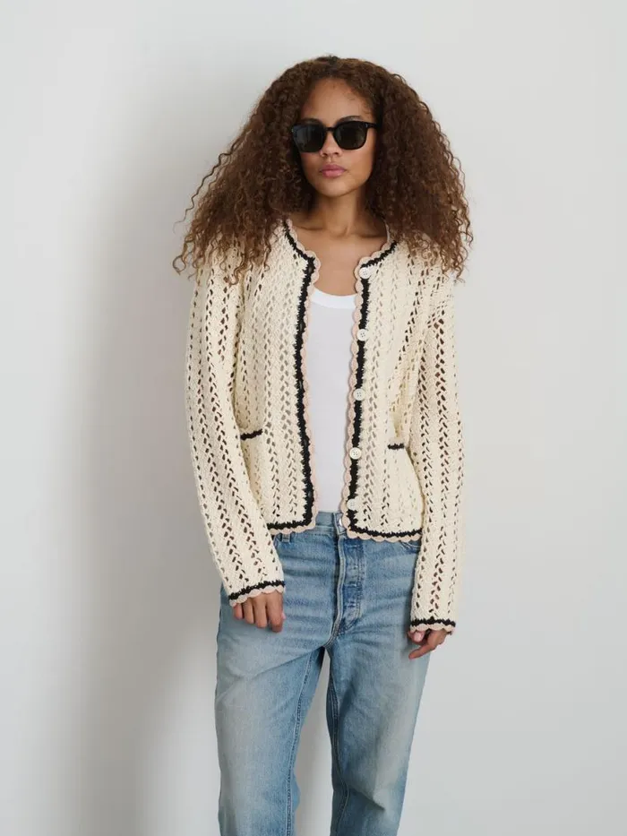 Alex Mill Ella HandCrochet Cardigan Women Sweaters