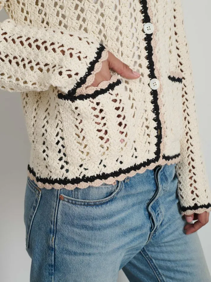 Alex Mill Ella HandCrochet Cardigan Women Sweaters