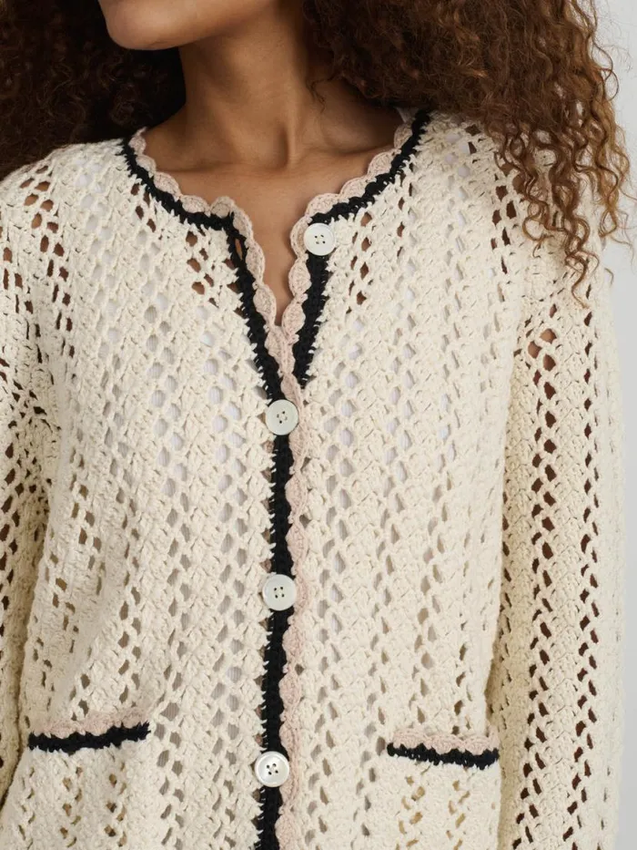 Alex Mill Ella HandCrochet Cardigan Women Sweaters
