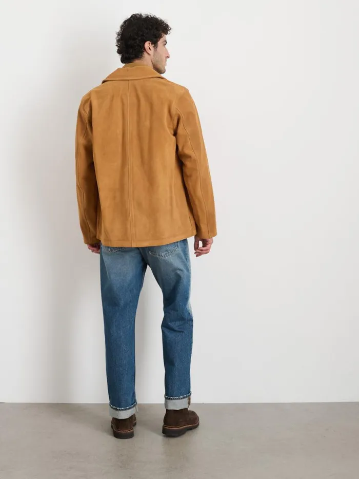Alex Mill Owen Barry X Alex Mill Work Jacket In Suede Tan Women Jackets Outerwear