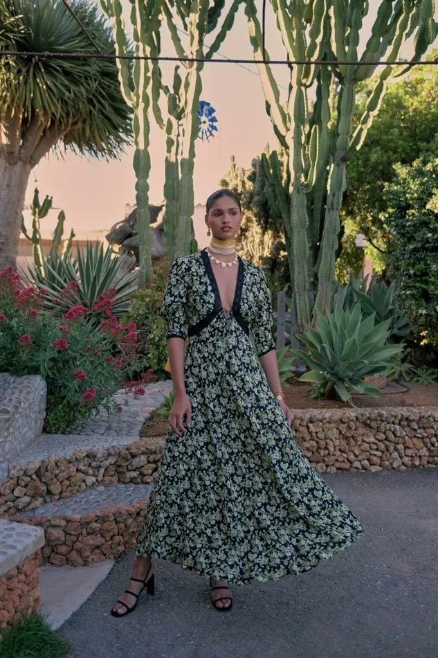 Amina Marais Floral Green Women RIXO Dresses Amina Marais Floral Green Women RIXO Dresses