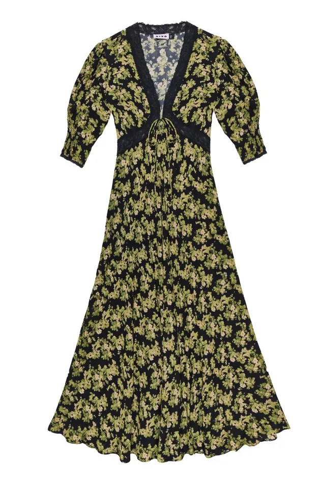 Amina Marais Floral Green Women RIXO Dresses Amina Marais Floral Green Women RIXO Dresses