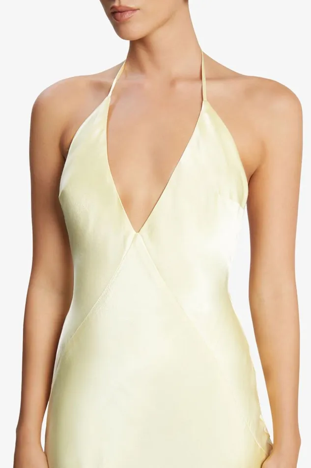 Bardot Occasion Dresses Women Yve Halter Dress In Canary Yellow Canary Yellow Bardot Occasion Dresses Women Yve Halter Dress In Canary Yellow Canary Yellow