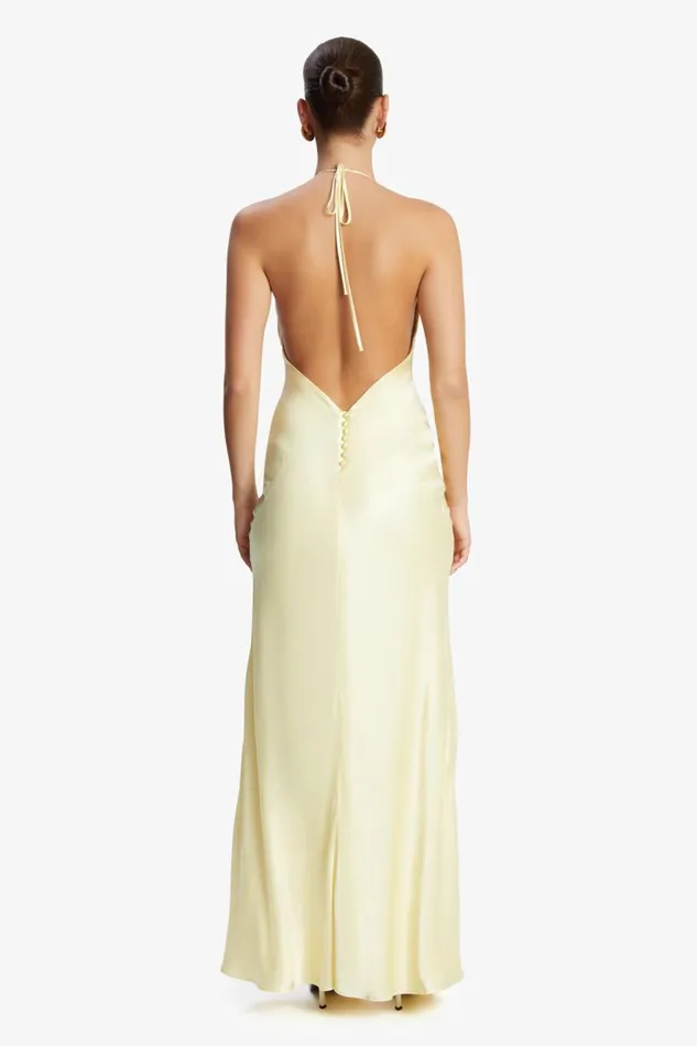 Bardot Occasion Dresses Women Yve Halter Dress In Canary Yellow Canary Yellow Bardot Occasion Dresses Women Yve Halter Dress In Canary Yellow Canary Yellow