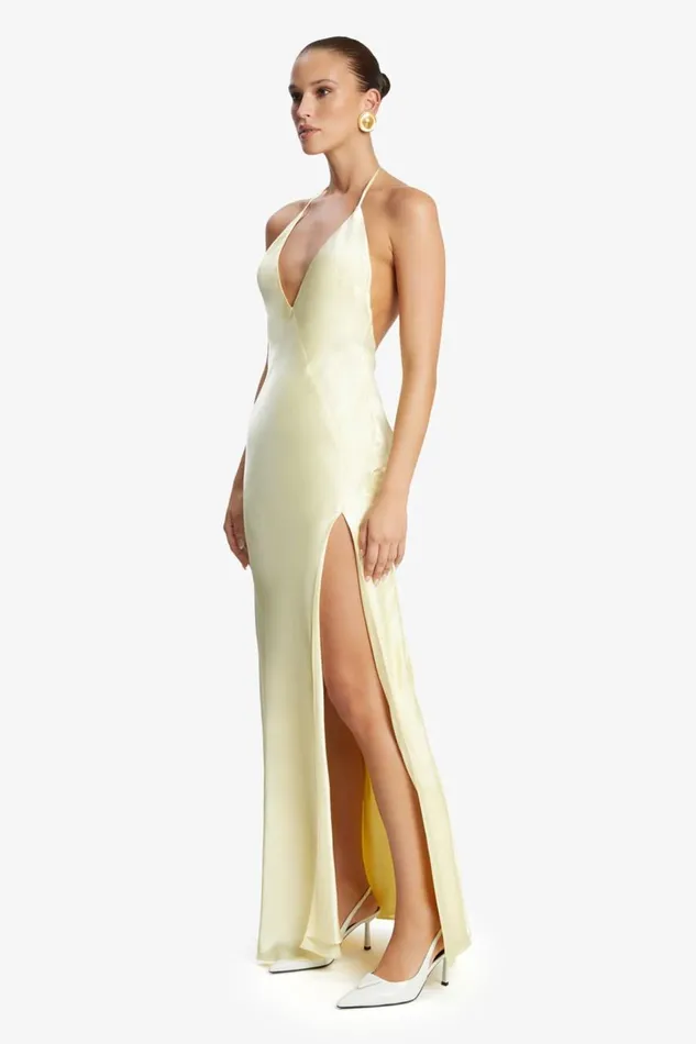 Bardot Occasion Dresses Women Yve Halter Dress In Canary Yellow Canary Yellow Bardot Occasion Dresses Women Yve Halter Dress In Canary Yellow Canary Yellow