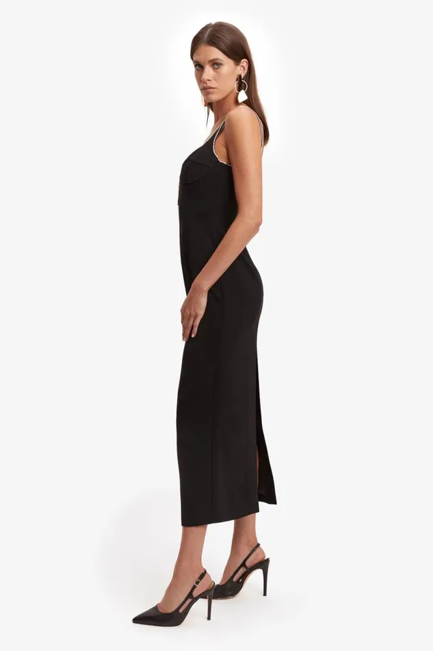 Bardot Party Dresses Women Brooklyn Diamonte Midi Dress In Black Black Bardot Party Dresses Women Brooklyn Diamonte Midi Dress In Black Black
