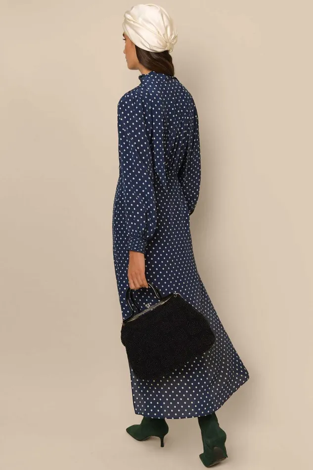 Bette Navy Vintage Spot Women RIXO Dresses Bette Navy Vintage Spot Women RIXO Dresses