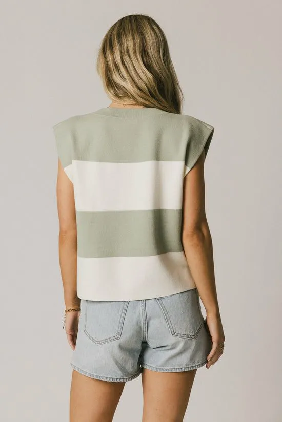 Bohme Camilla Striped Sweater In Sage Sage Women Sweaters