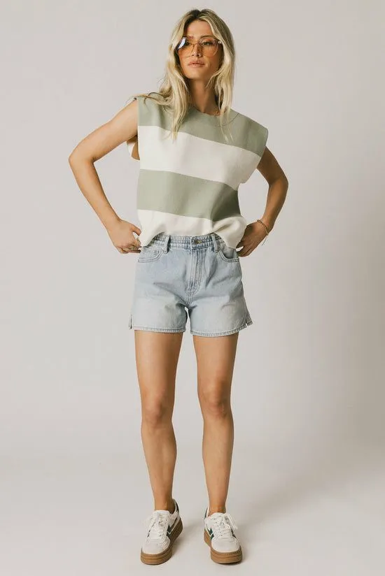 Bohme Camilla Striped Sweater In Sage Sage Women Sweaters
