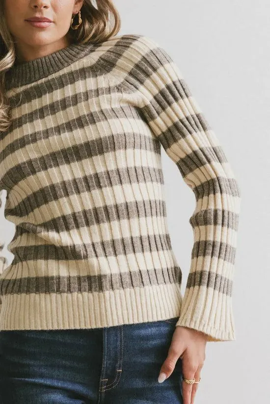 Bohme Galon Ribbed Sweater Mocha Women Sweaters