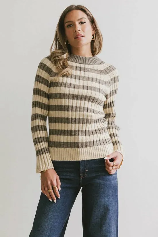 Bohme Galon Ribbed Sweater Mocha Women Sweaters