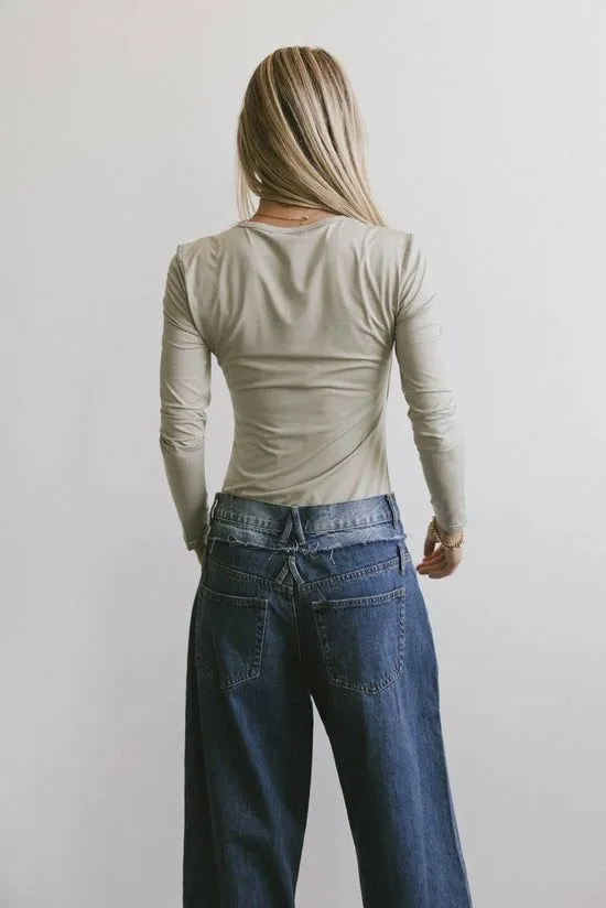 Bohme Iris Basic Top In Sage Sage Women Tees and Tanks
