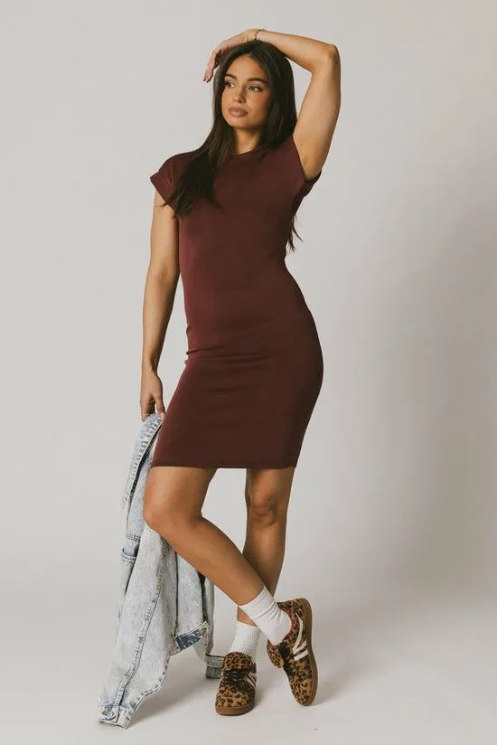 Bohme Lauren Tee Shirt Mini Dress In Berry Berry Women Dresses