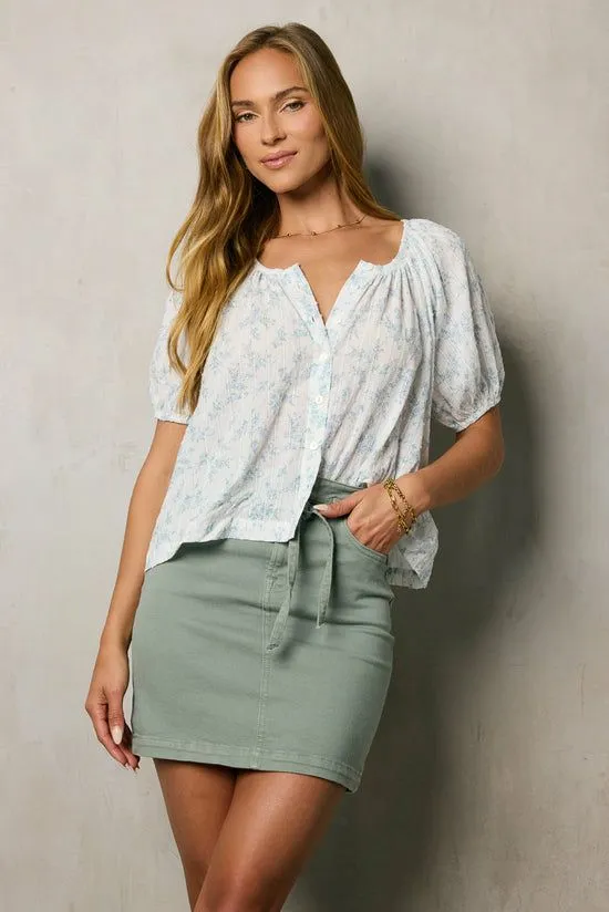 Bohme Peni Floral Blouse In Blue Blue Women Blouses
