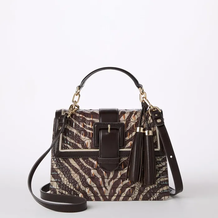 Brahmin Satchels Small Hallie Coffee Bengal 8211 Women