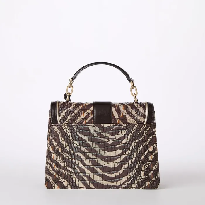 Brahmin Satchels Small Hallie Coffee Bengal 8211 Women Brahmin Satchels Small Hallie Coffee Bengal 8211 Women