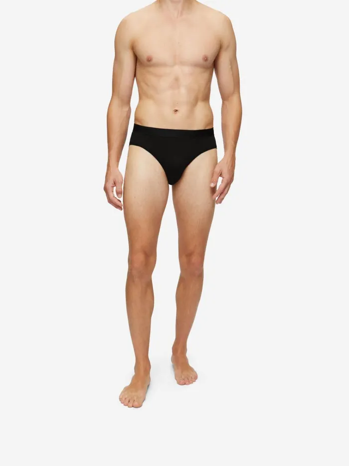 Briefs Men Derek Rose Briefs Jack Pima Cotton Stretch Black