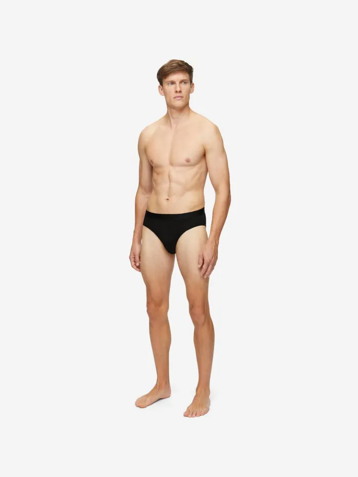 Briefs Men Derek Rose Briefs Jack Pima Cotton Stretch Black