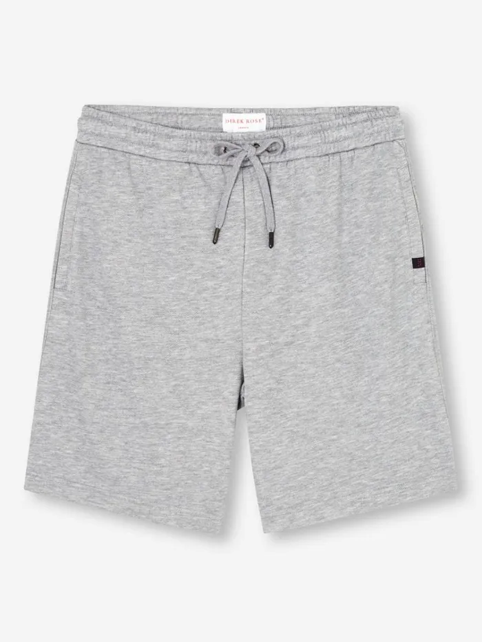 Casual Shorts Men Derek Rose Sweat Shorts Quinn Cotton Modal Silver
