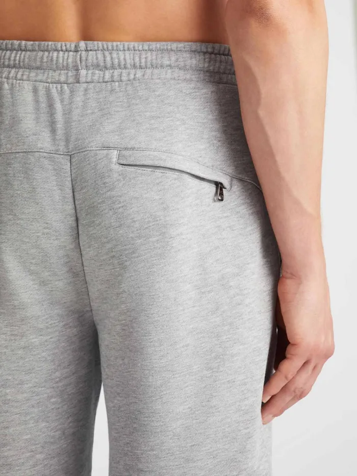 Casual Shorts Men Derek Rose Sweat Shorts Quinn Cotton Modal Silver