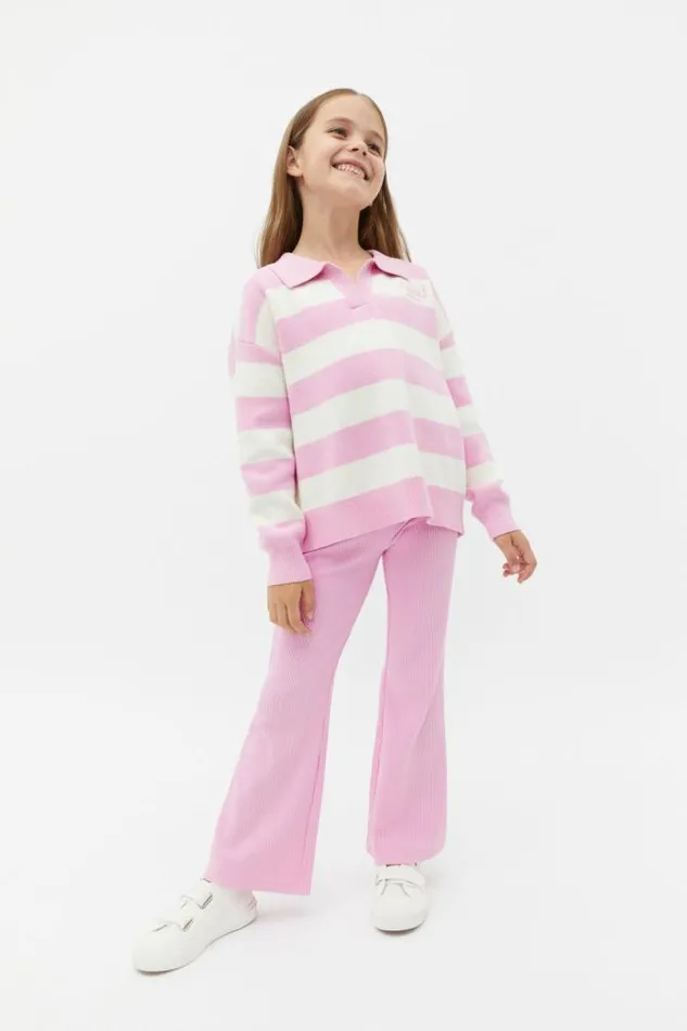 Child Pants Seed Heritage Essential Flare Legging Fairy Floss