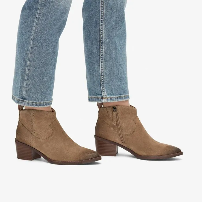 Clarks Morzine Sky Dark Sand Suede Ankle Boots Dark Sand Suede Women Ankle Boots