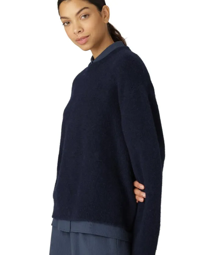 Clothing Ilse Jacobsen Knitwear Knit Blouse 8211 Dark Indigo