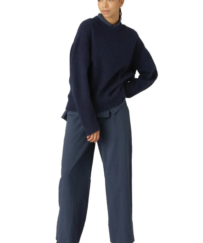 Clothing Ilse Jacobsen Knitwear Knit Blouse 8211 Dark Indigo