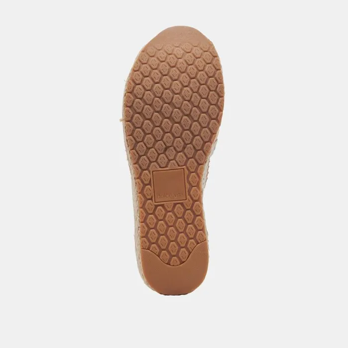 Flats and Loafers Women Dolce Vita Jhenee Espadrille Sneakers Ivory Perforated Nubuck