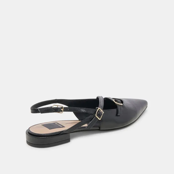 Flats and Loafers Women Dolce Vita Pamla Flats Black Crinkle Patent