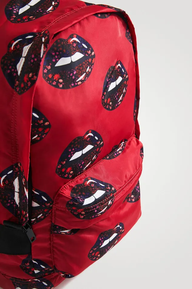 Foldable Lips Backpack Women Desigual Backpacks