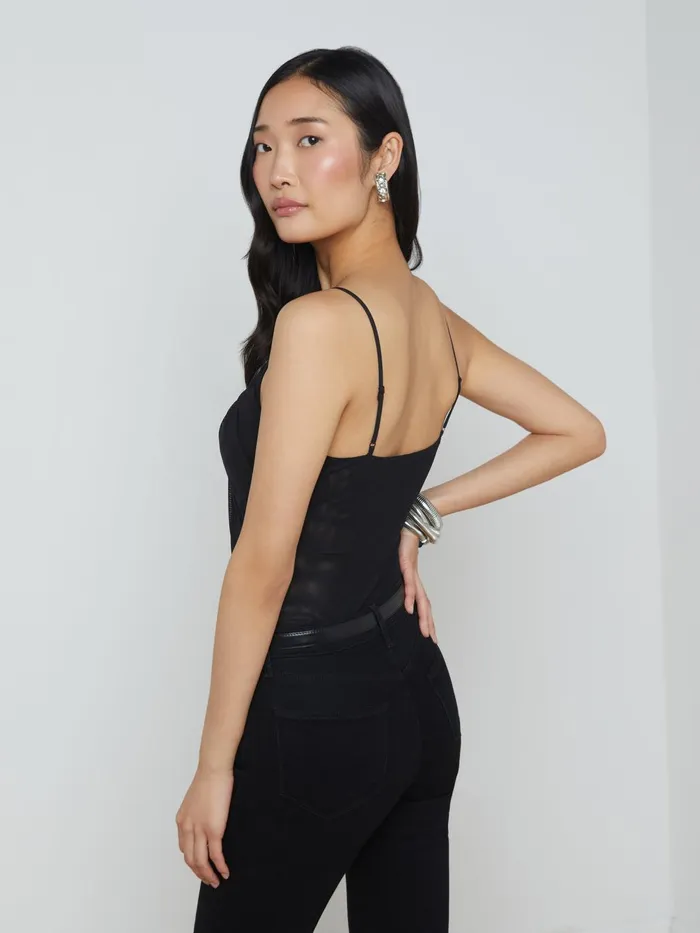 Gelina Bodysuit Black Women L039Agence Camisoles and Tanks Gelina Bodysuit Black Women L039Agence Camisoles and Tanks