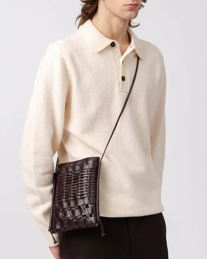Hereu TRENA SUPPLE SHINY 8211 Flat Square Crossbody Bag WomenMen Crossbody Bags