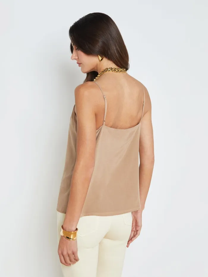 Jane Silk Camisole Dark Cappuccino Women L039Agence Camisoles and Tanks Jane Silk Camisole Dark Cappuccino Women L039Agence Camisoles and Tanks