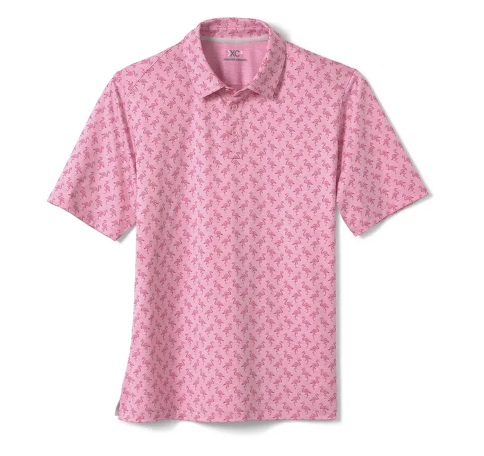 JohnstonandMurphy Polos and Tees Xc4 Performance Polo Pink Tonal Flamingo 8211 Men JohnstonandMurphy Polos and Tees Xc4 Performance Polo Pink Tonal Flamingo 8211 Men
