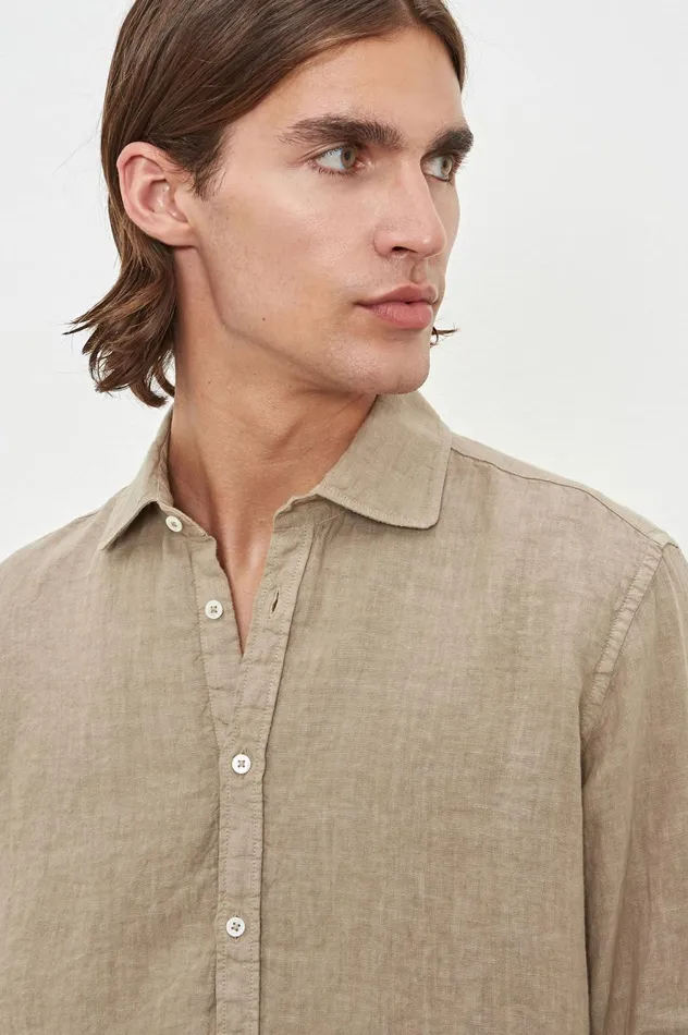 Men CANARY 8211 Cotton Shirt 8211 Corda Massimo Alba Shirts