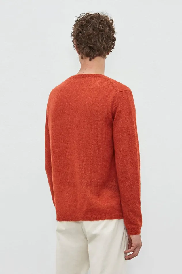 Men LEONARD 8211 Mohair Silk Sweater 8211 Russet Massimo Alba Knitwear