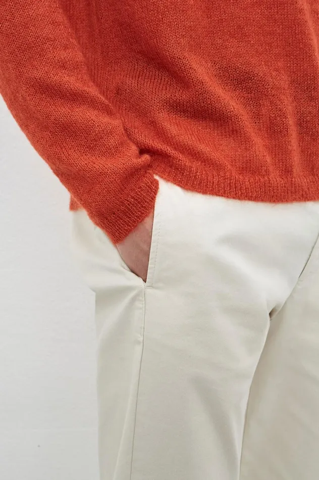 Men LEONARD 8211 Mohair Silk Sweater 8211 Russet Massimo Alba Knitwear