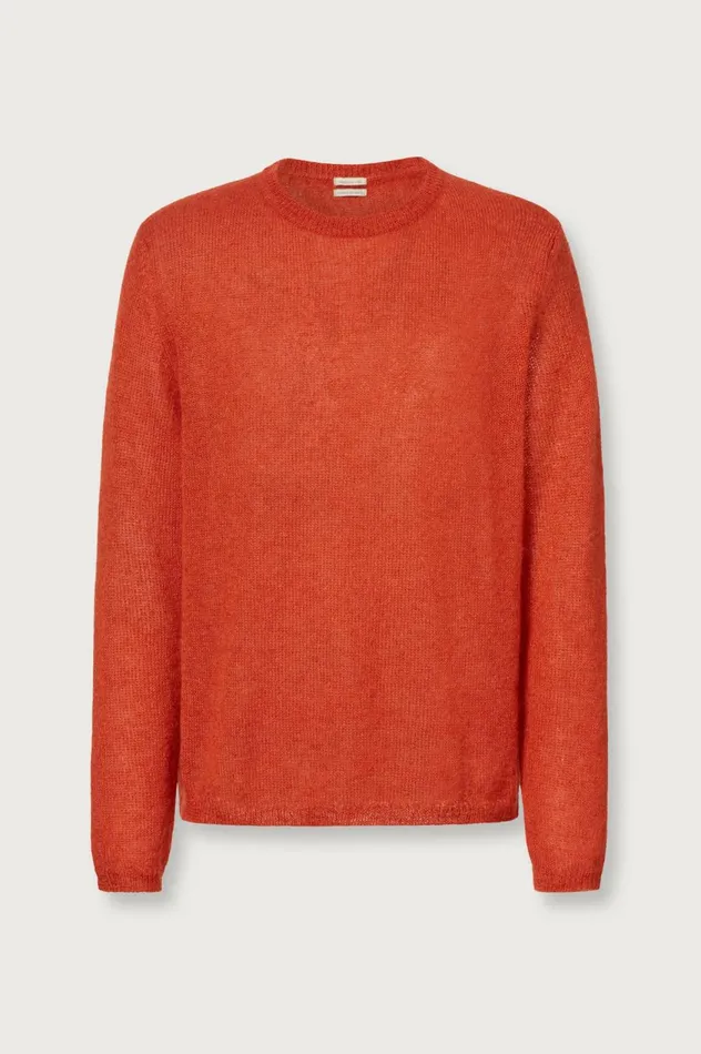 Men LEONARD 8211 Mohair Silk Sweater 8211 Russet Massimo Alba Knitwear