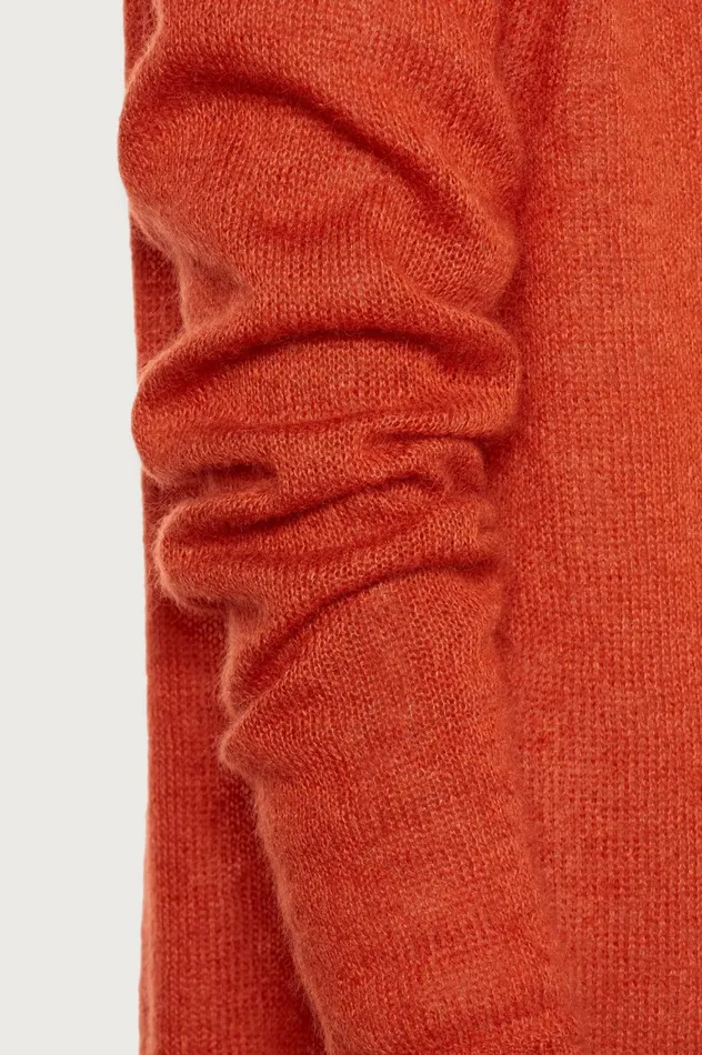Men LEONARD 8211 Mohair Silk Sweater 8211 Russet Massimo Alba Knitwear