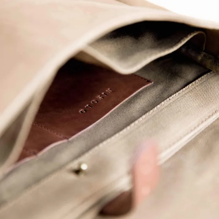 Men Loreto Messenger Bag Waxed Canvas Nisolo Bags and Wallets