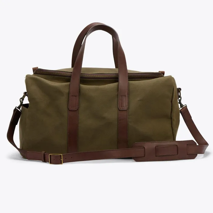 Men Luis Weekender Forest Green Nisolo Bags and Wallets