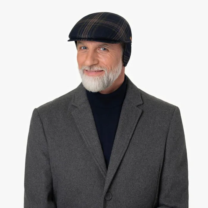 Men Simon Plus Flat Cap With Ear Flaps Dark Blue Mayser Flat Caps Men Simon Plus Flat Cap With Ear Flaps Dark Blue Mayser Flat Caps