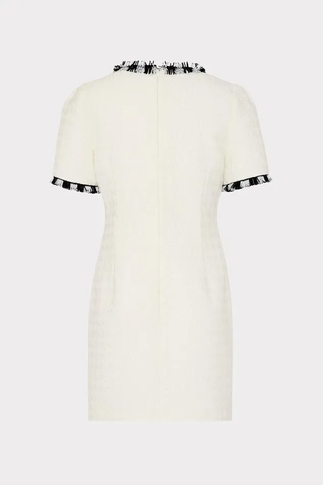 Milly Dresses Women Hyannis Beaded Fringe Mini Dress Ecru Milly Dresses Women Hyannis Beaded Fringe Mini Dress Ecru