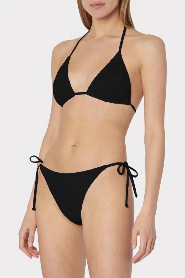 Milly Swim and Coverups Women Textured Bikini Bottom Black Milly Swim and Coverups Women Textured Bikini Bottom Black