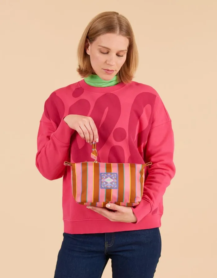 Oilily Toiletry Bags Women Camila Cosmetic Bag Striped Flowersdecadent Chocolate Oilily Toiletry Bags Women Camila Cosmetic Bag Striped Flowersdecadent Chocolate