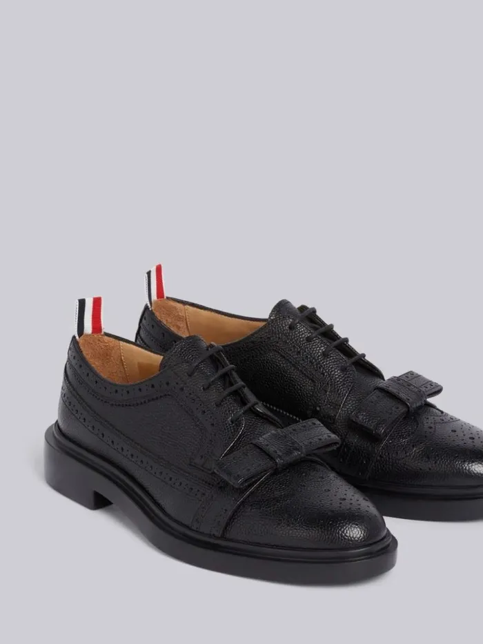 Pebbled Bow Detailing Brogue Black Women Thom Browne Brogues and Loafers Pebbled Bow Detailing Brogue Black Women Thom Browne Brogues and Loafers