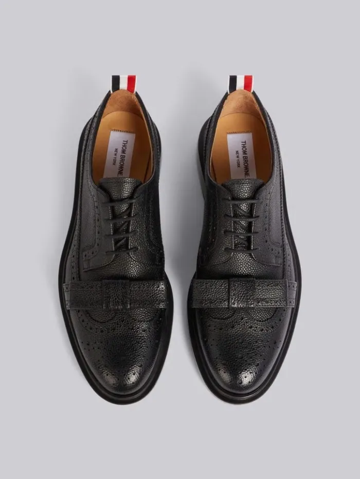 Pebbled Bow Detailing Brogue Black Women Thom Browne Brogues and Loafers Pebbled Bow Detailing Brogue Black Women Thom Browne Brogues and Loafers