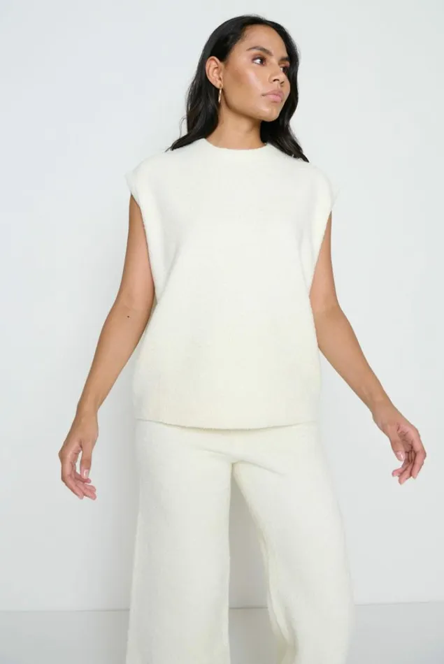 Pretty Lavish Bottoms Millie Knit Trousers Cream 8211 Women